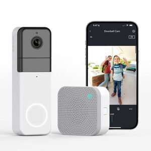 Wyze Video Doorbell Pro Chime Wire Free ot Wired WWVDP Rechargeable battery